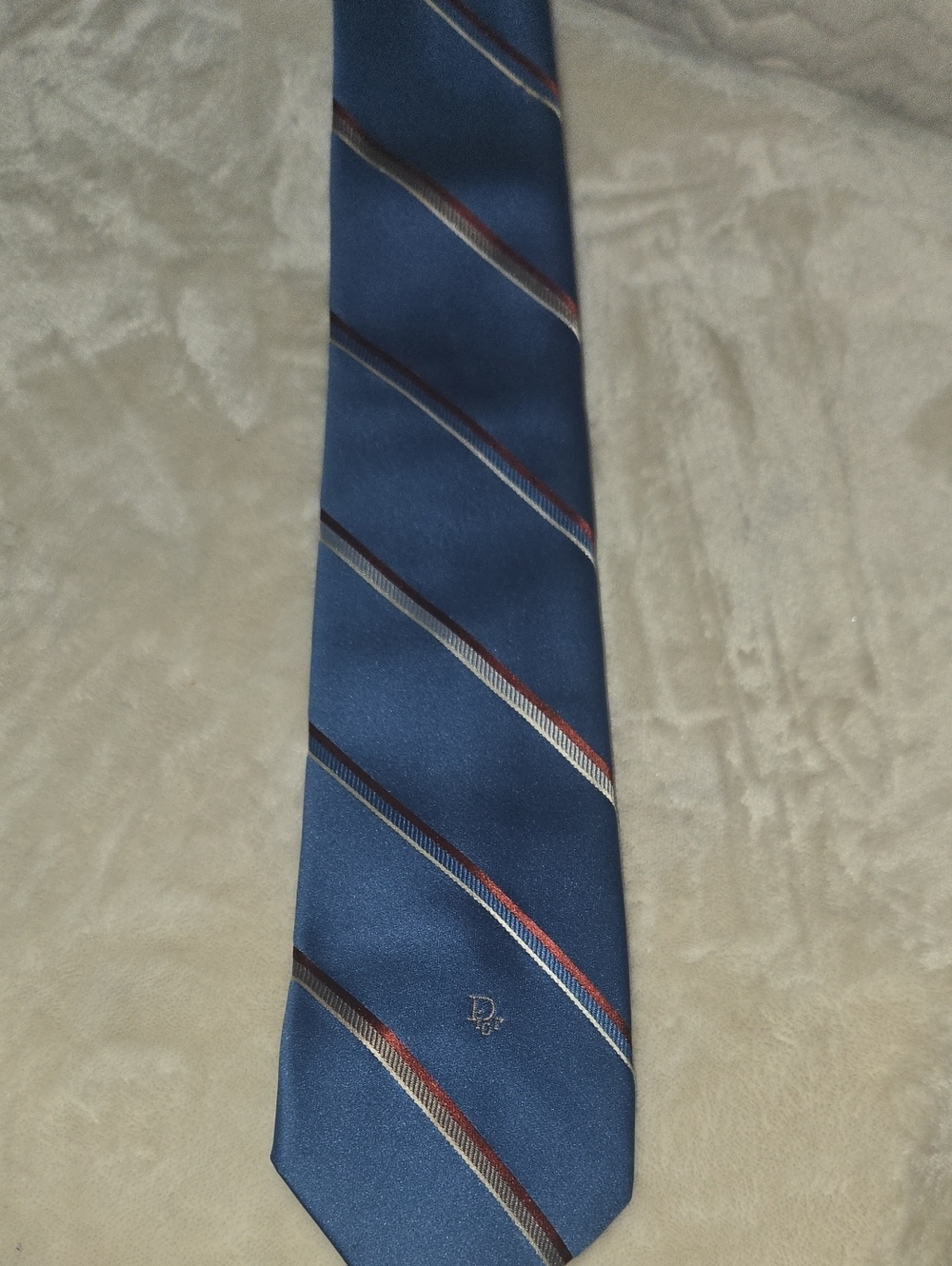 Christian Dior Blue Striped Men's Tie